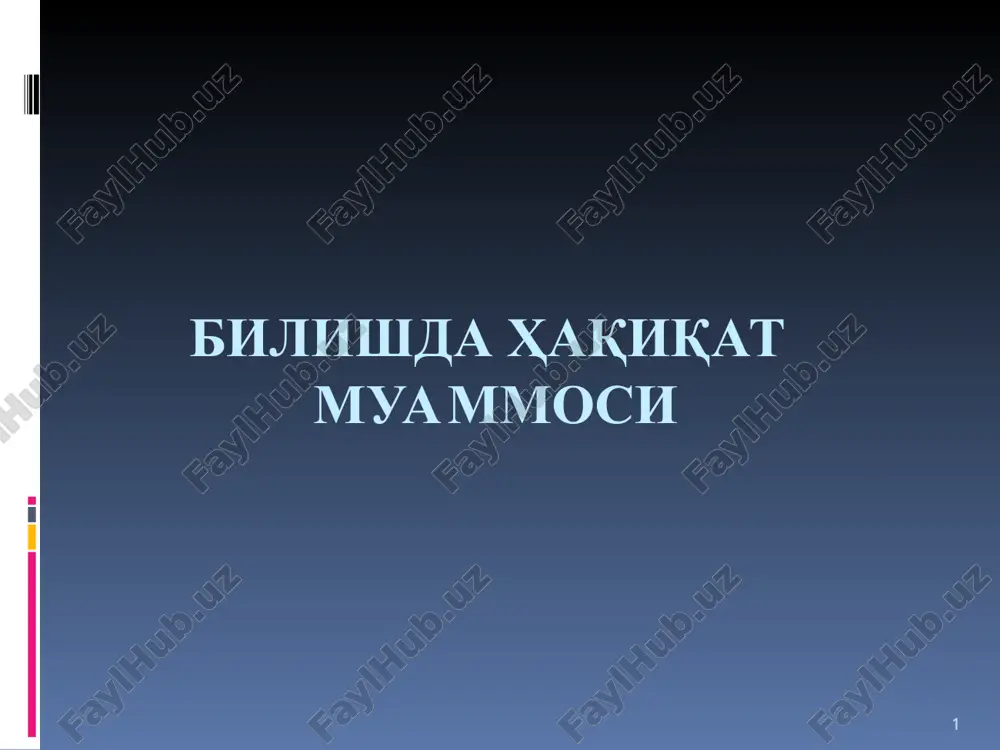 haqiqatmummosi — PPT