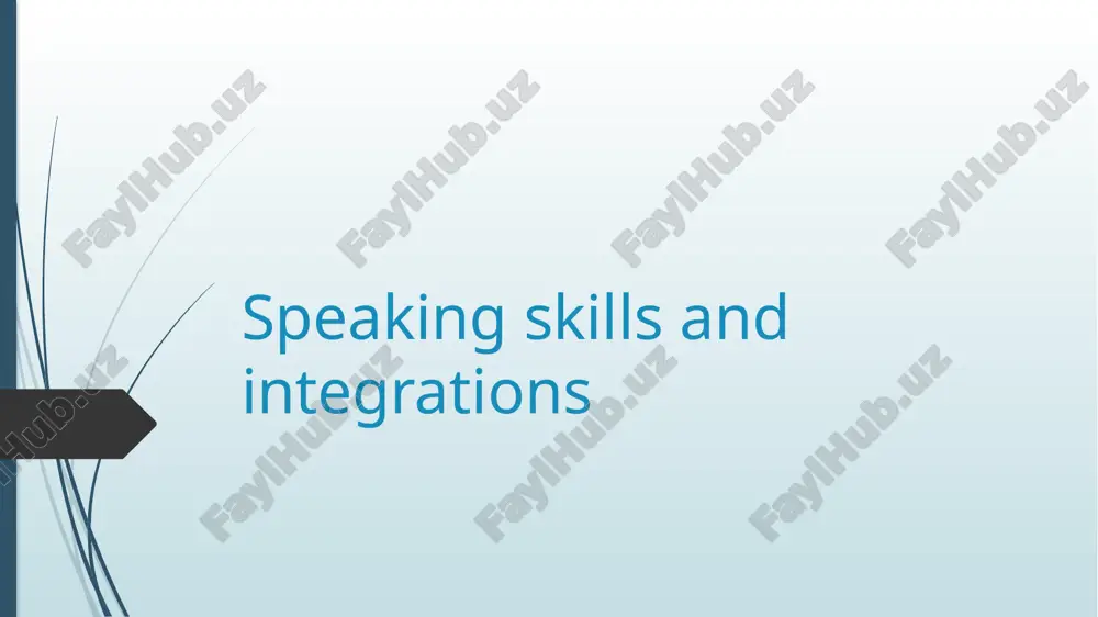 speaking skills and integrations — PPTX