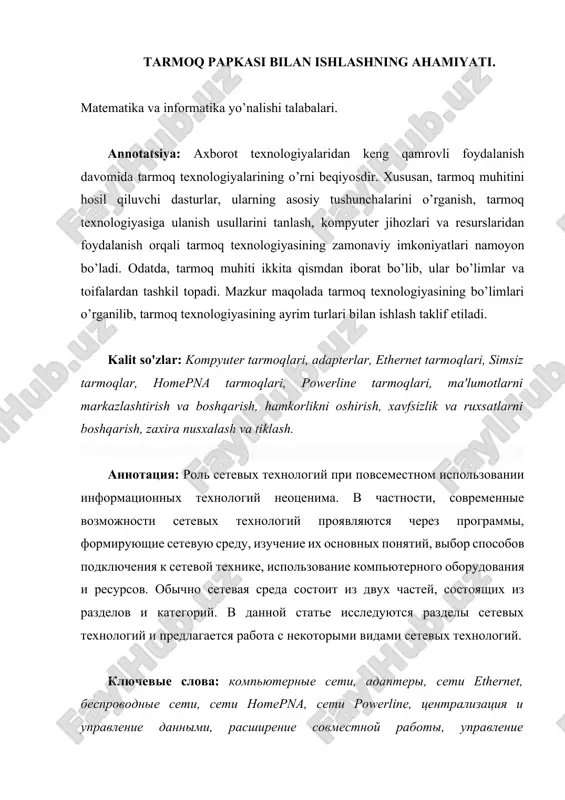 informatika tayyor maqola — DOCX