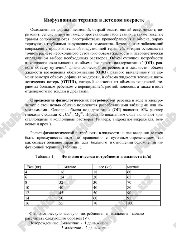 infuzionnaya terapiya v detskom vozraste — PDF