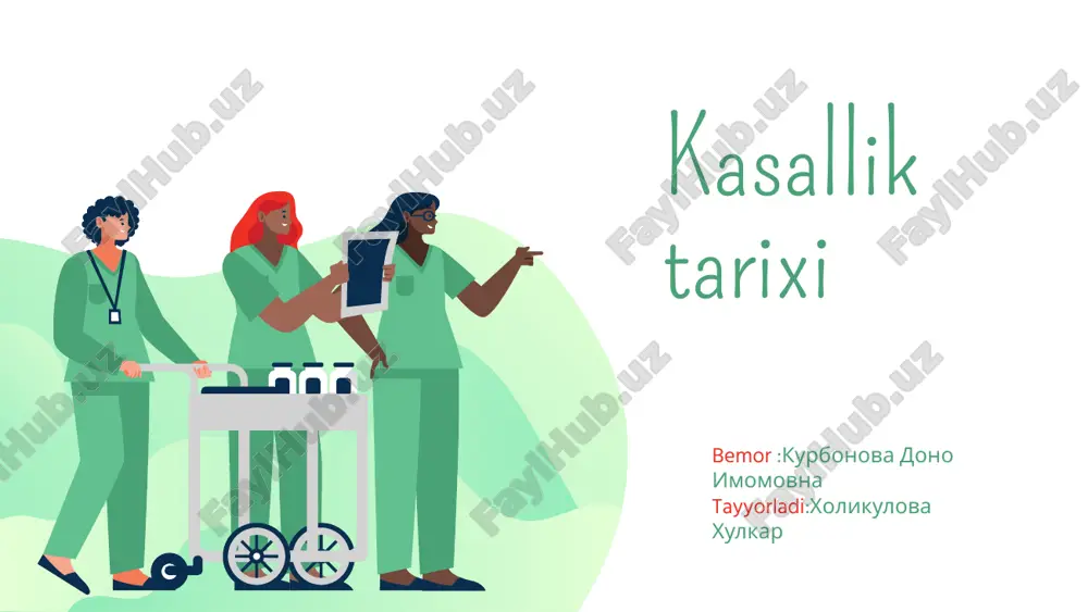 kasallik tarixi — PPTX