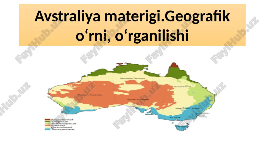 avstraliya materigi — PPTX