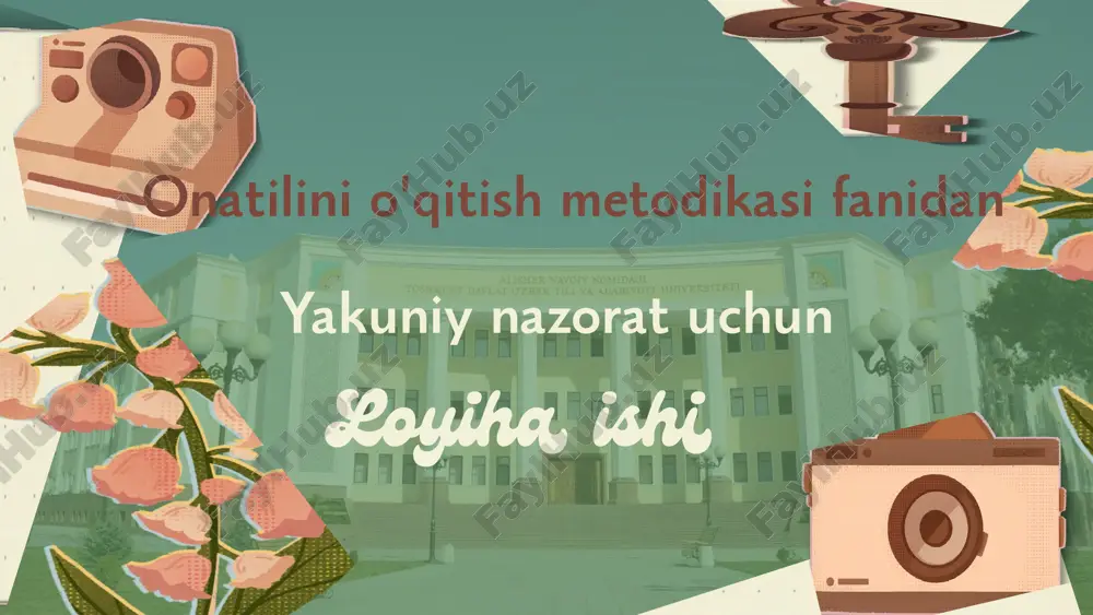 onatili darslarida so'z boyligini oshirish metodikasi — PPTX