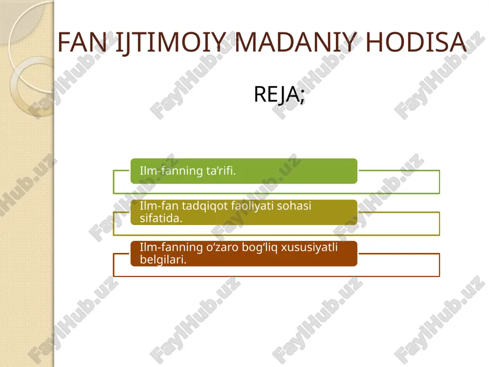 fan ijtimoiy madaniy hodisa — PPTX