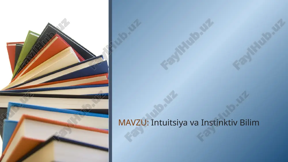 intuitsiya va instinktiv bilim — PPTX