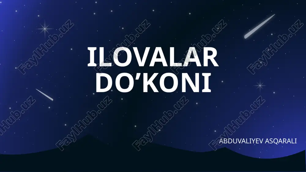 ilovalar do'koni — PPTX