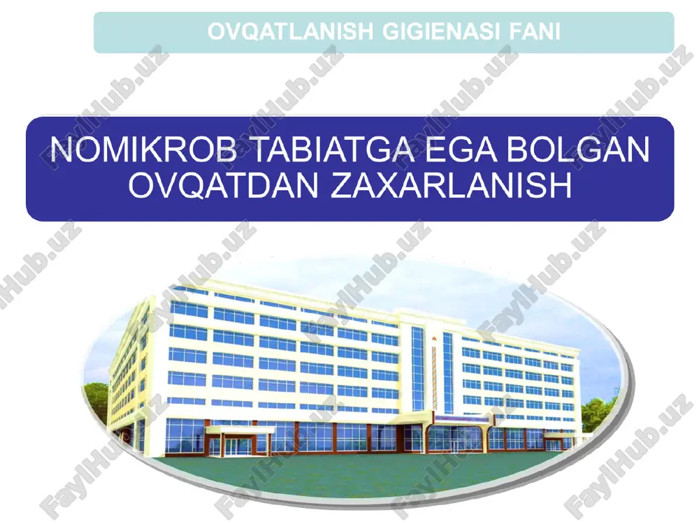 ovqatdan zaxarlanish — PPT