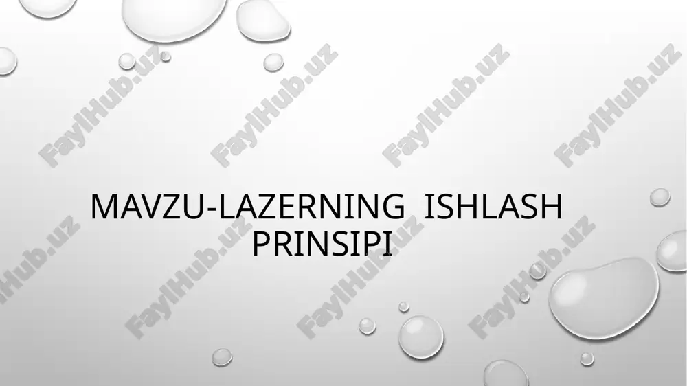 mavzu-lazerning ishlash prinsipi — PPTX