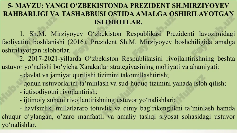 o'zbekiston yangiliklari — PPT