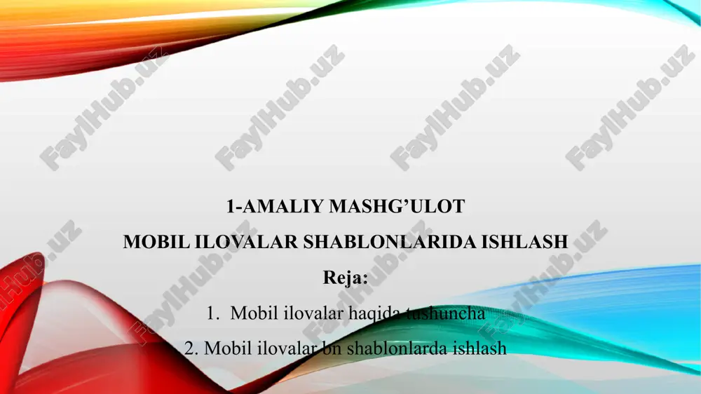mobil ilovalar — PPT
