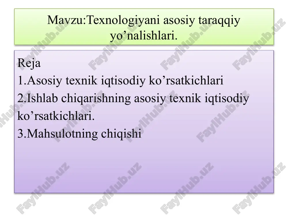 texnologiya — PPTX
