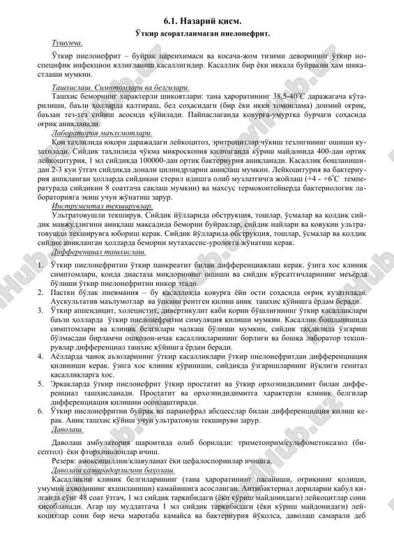 utkir pielonefrit — DOC