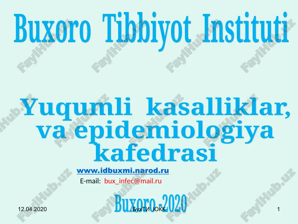 meningokokk infekstiyasi — PPT