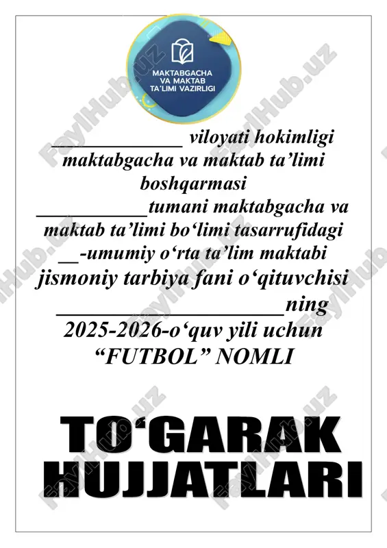 futbol to'garak 34-soatli — DOC