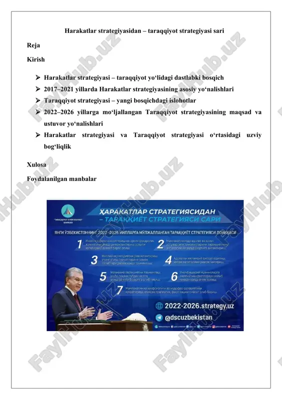 harakatlar strategiyasidan – taraqqiyot strategiyasi sari 26 — DOCX