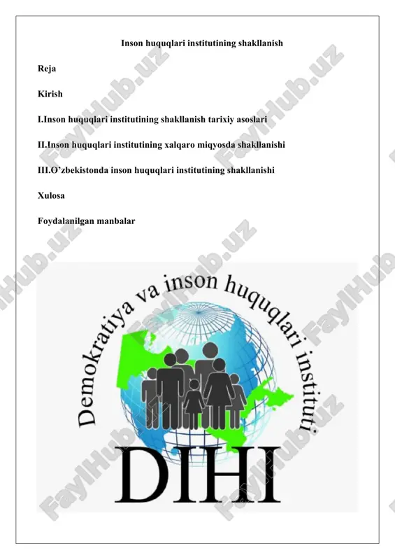 inson huquqlari institutining shakllanish 25 — DOCX