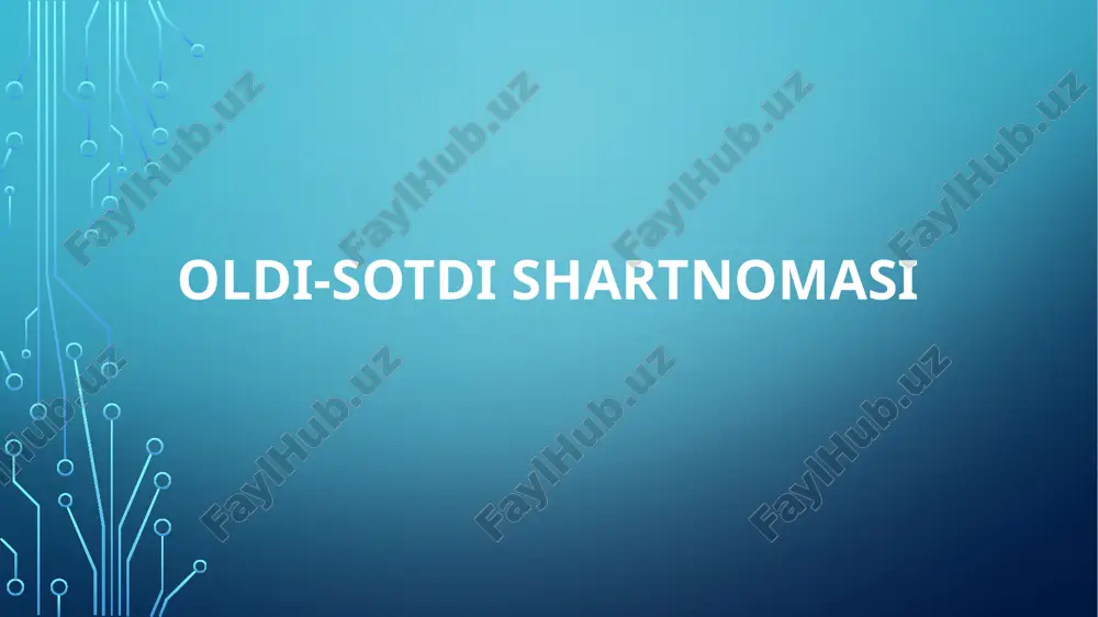 oldi-sotdi shartnomasi — PPTX
