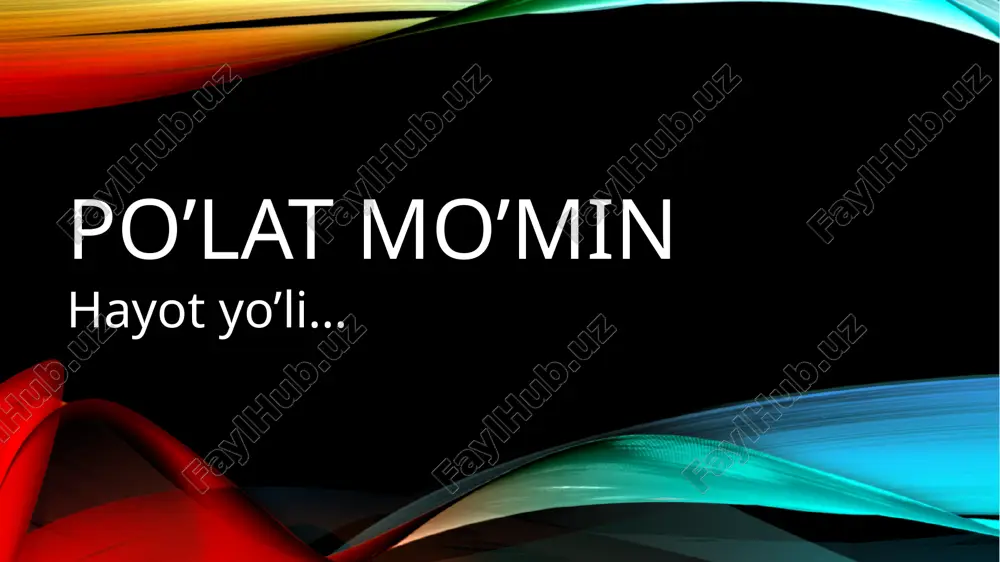 po'lat mo'min — PPTX