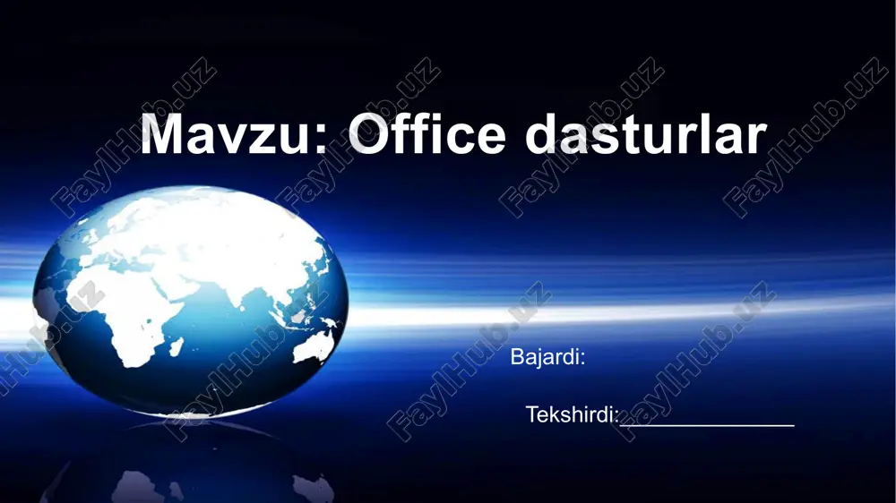 office dasturlar — PPTX
