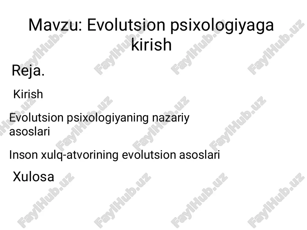 evolutsion psixologiya — PDF
