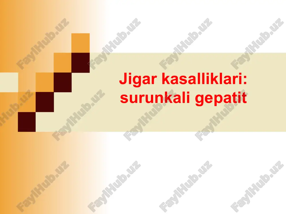 jigar kasalliklari — PPTX