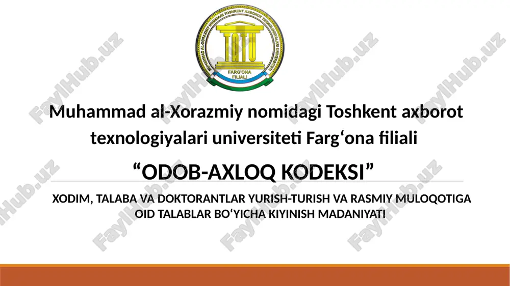 odob-axloq kodeksi — PPTX
