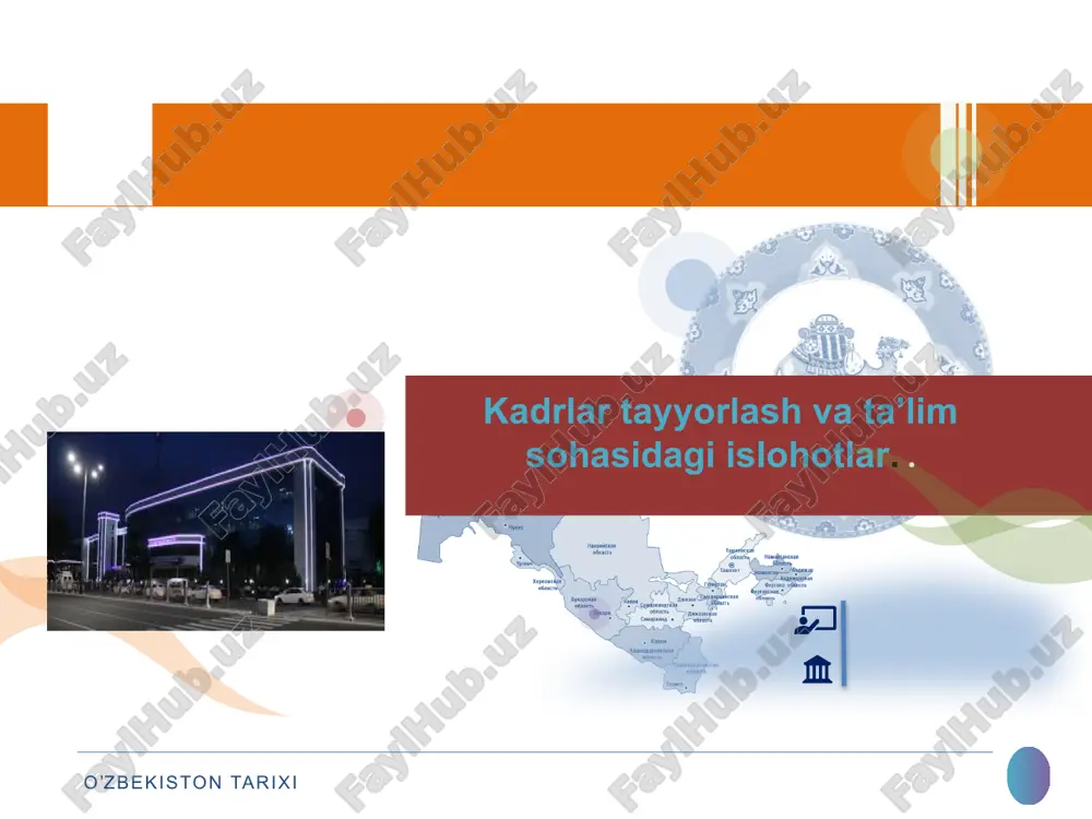 kadrlar tayyorlash va ta’lim sohasidagi islohotla — PPTX