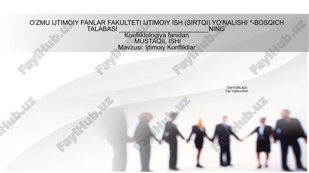 ijtimoiy konfliktlar — PPTX