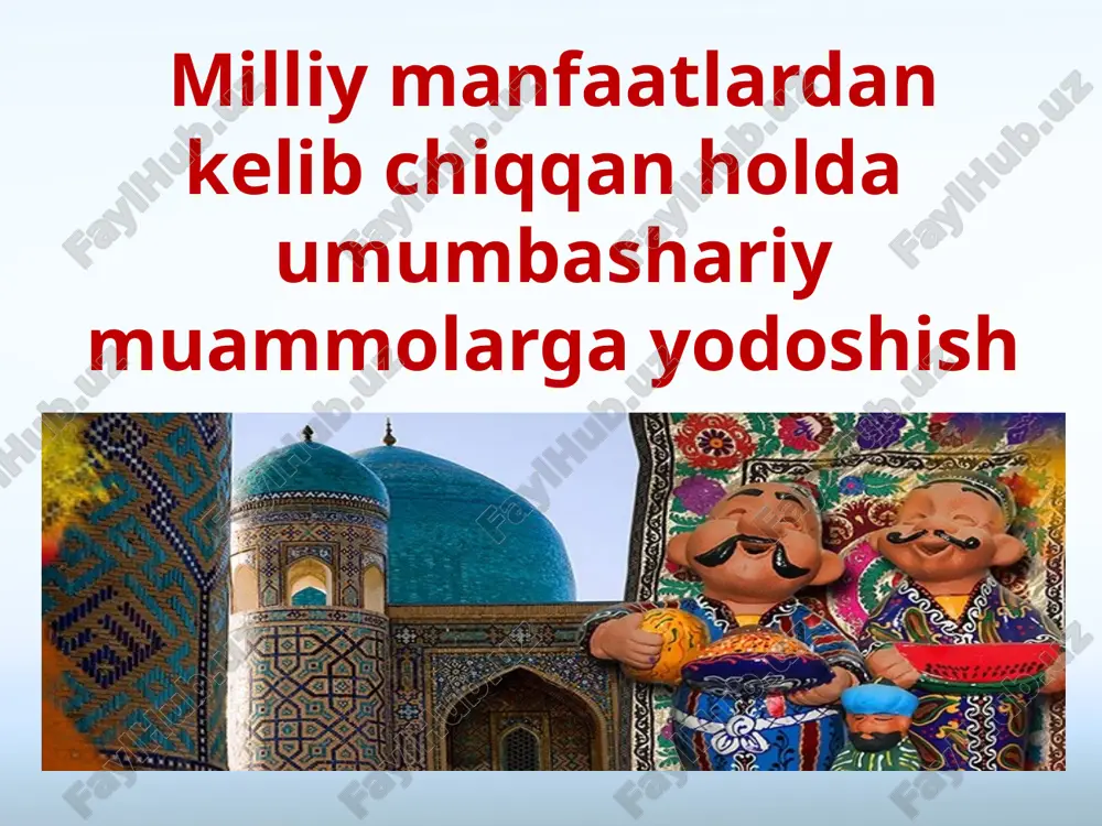 milliyat va manfaatlar — PPTX