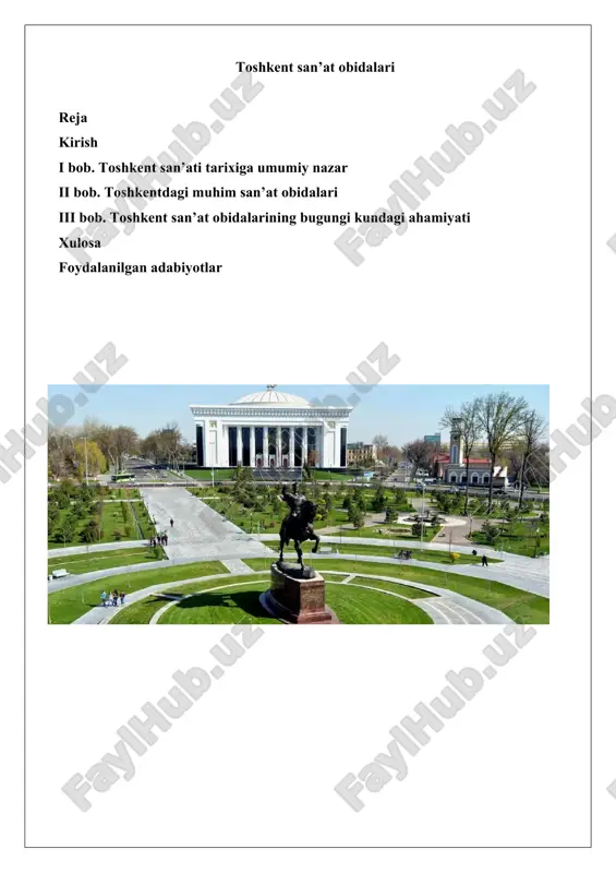 toshkent san’at obidalari — DOCX