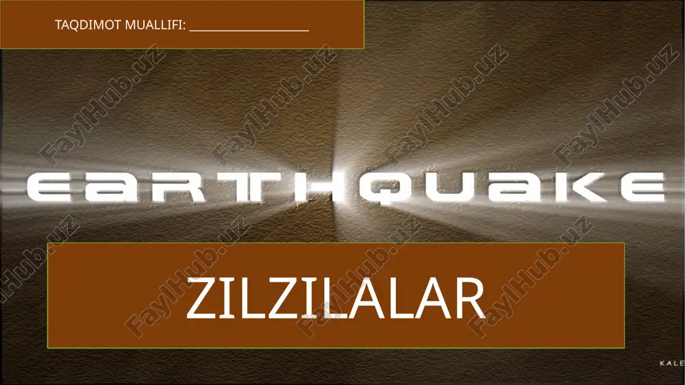 zilzilalar — PPTX