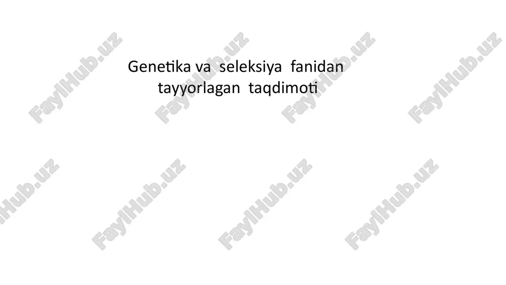 odam genetikasi tadqiqot metodlari — PPTX