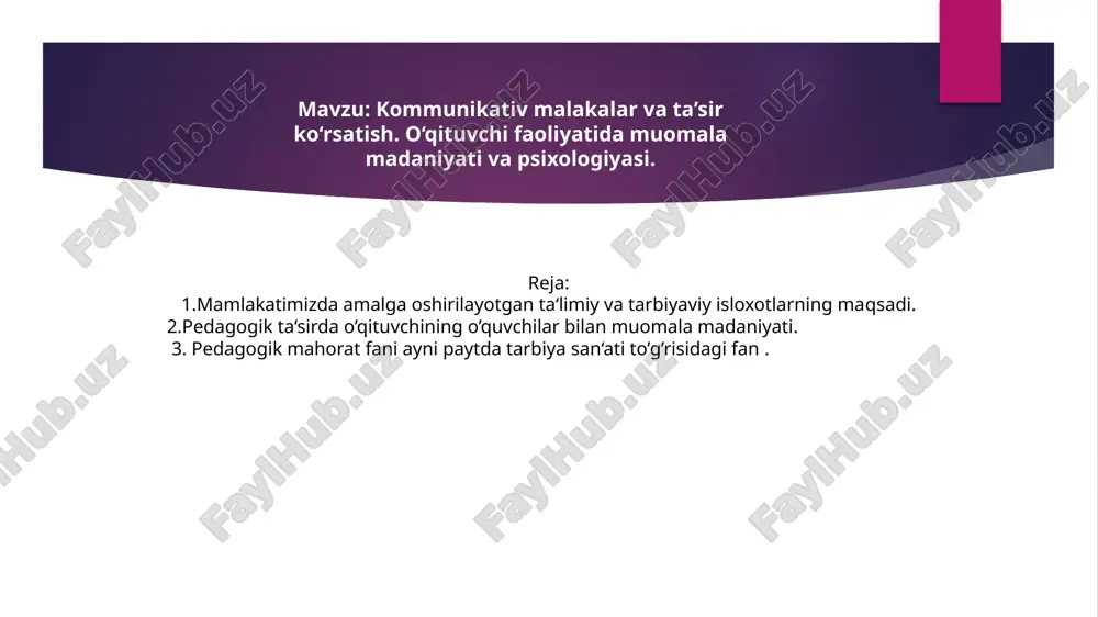 kommunikativ malakalar va ta’sir ko‘rsatish — PPTX