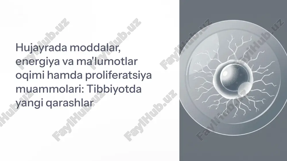 hujayra modellari — PPTX