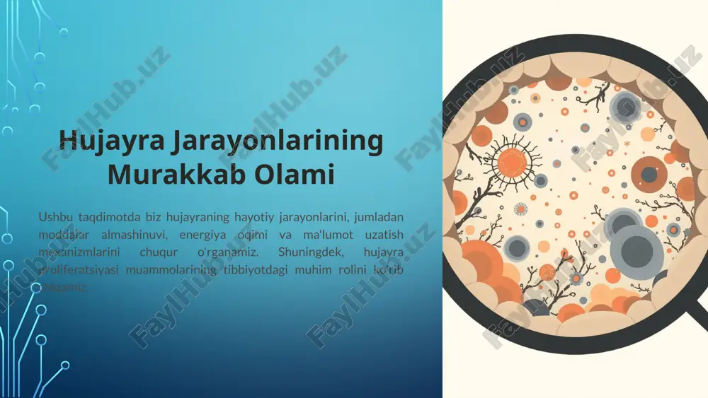 hujayra jarayonlarining murakkab olami — PPTX