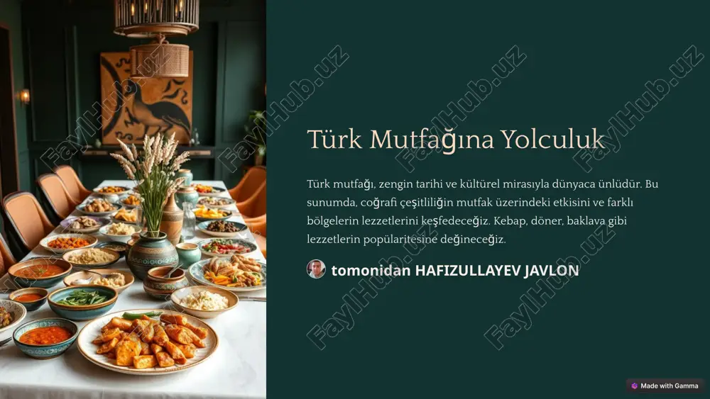 türk mutfağına yolculuk — PPTX