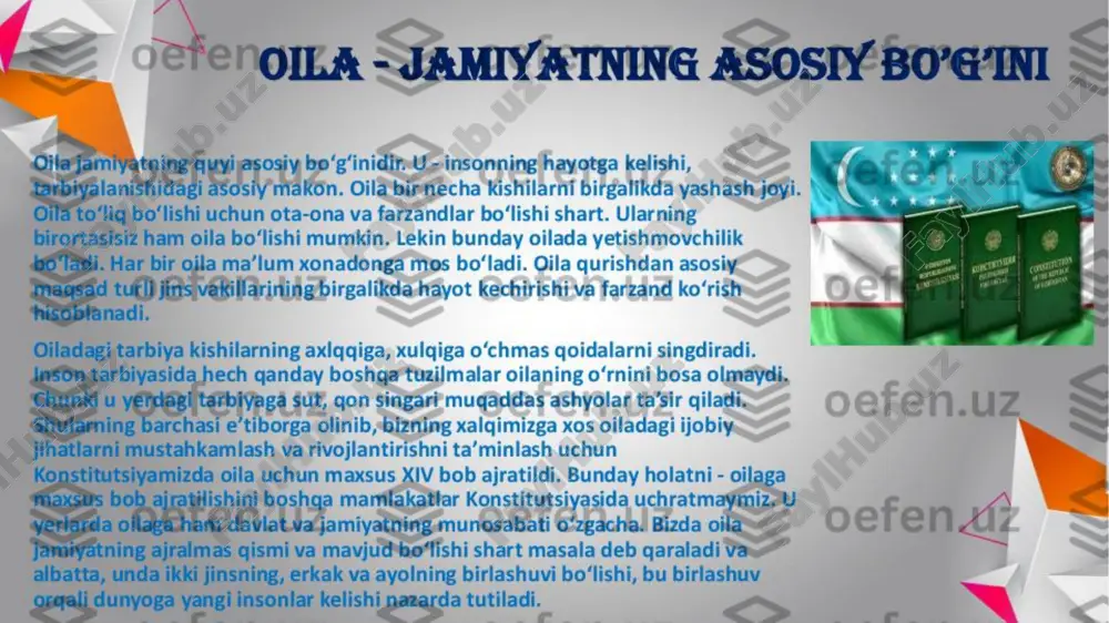jamiyatning asosiy bo‘g‘ini — PPTX