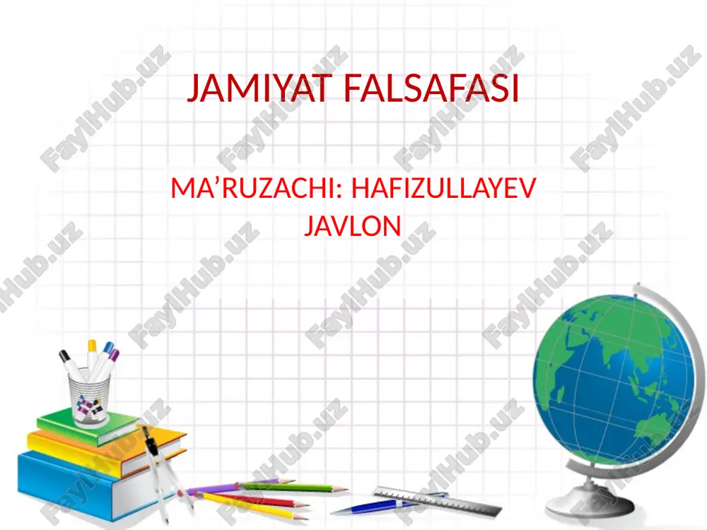 jamiyat falsafasi — PPTX