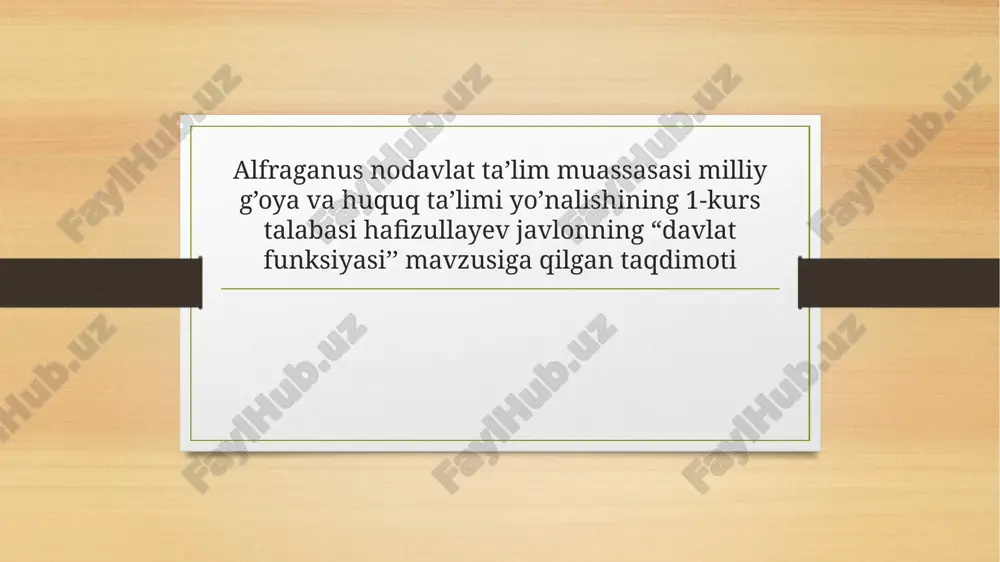 davlat funksiyasi — PPTX
