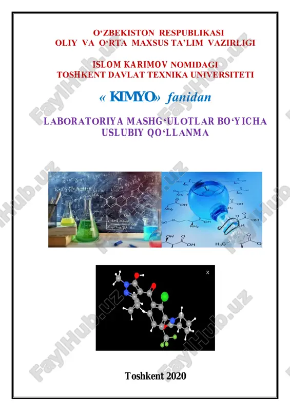 laboratoriya mashg'ulotlar bo'yicha uslubiy qollanma — PDF