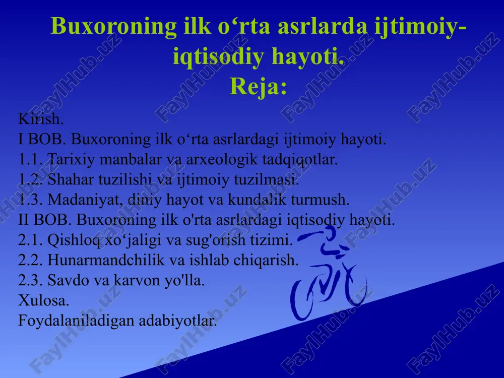 buxoroning ilk oʻrta asrlarda ijtimoiy-iqtisodiy hayoti — PPTX