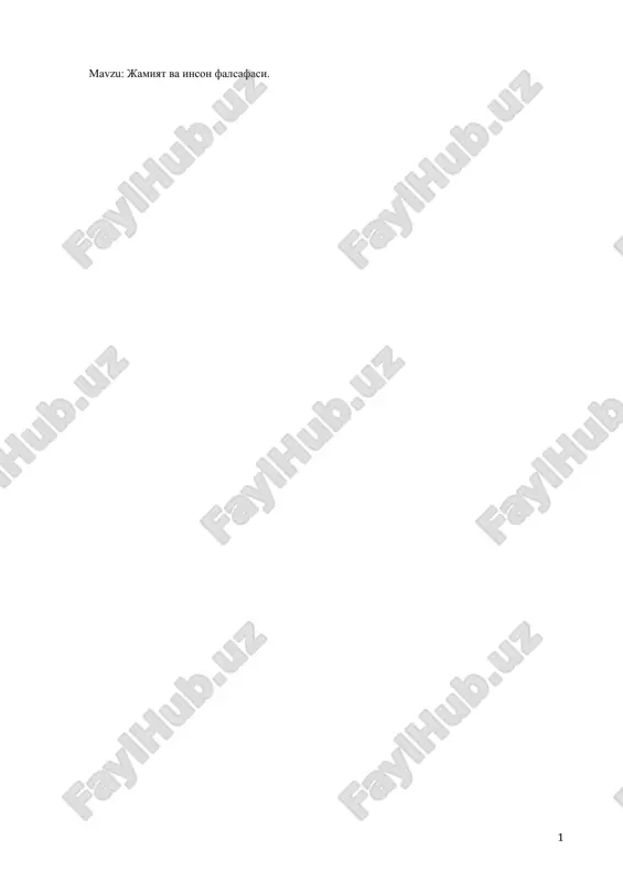 jamiyat va inson falsafasi — DOCX
