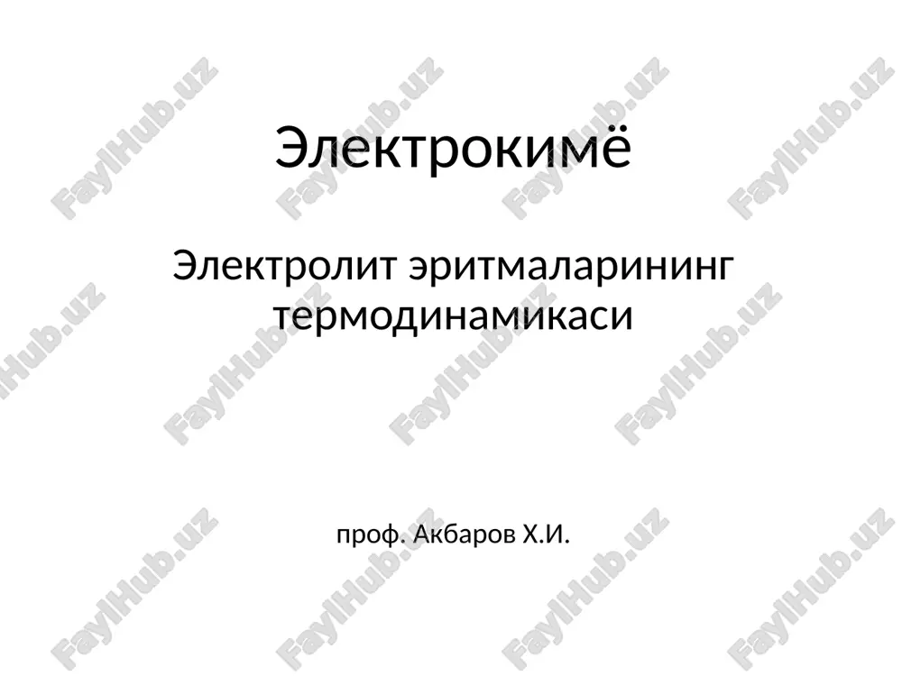 elektrokimyo — PPTX