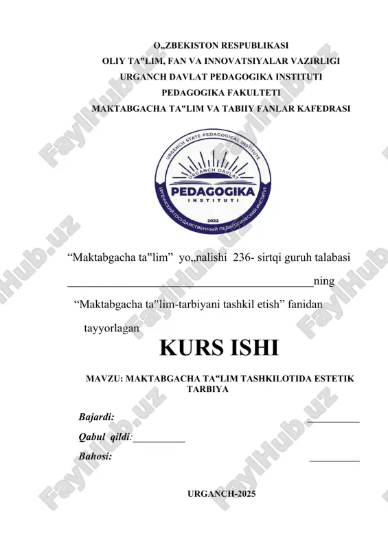 maktabgacha ta‟lim tashkiloti — DOCX