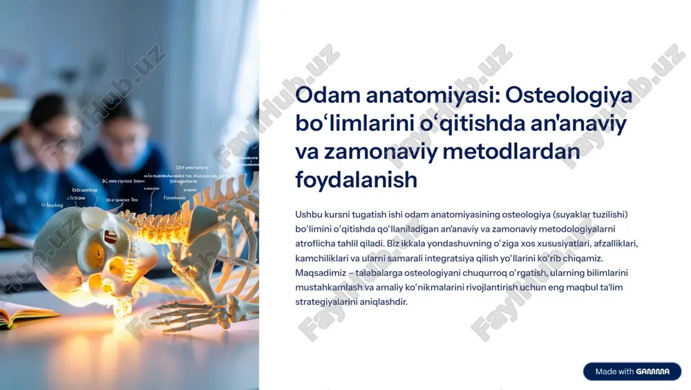 odam anatomiyasi: osteologiya — PDF