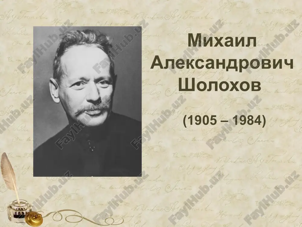mixail aleksandrovich sholoxov — PPTX