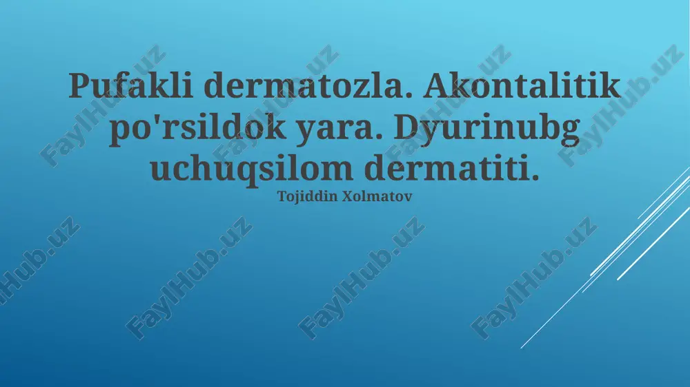 pufakli dermatozla — PPTX