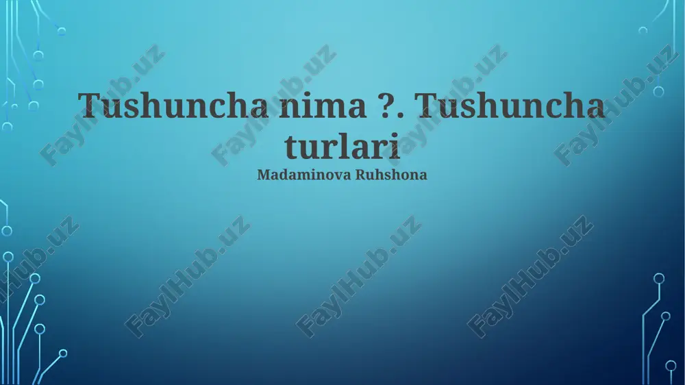 tushunchalar — PPTX