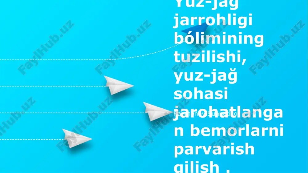 maksillofasial jarohatlarni davolash usullari — PPTX