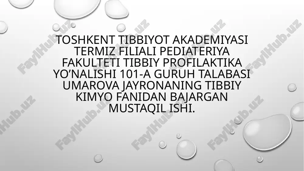 kimyo faniga oid maqola — PPTX